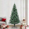 Vidaxl kunstmatig voorverlicht kerstboom groen 240 cm pvc en metaal