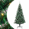 Vidaxl kunstmatig voorverlicht kerstboom groen 240 cm pvc en metaal