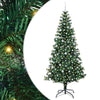Vidaxl kunstmatig voorverlicht kerstboom groen 240 cm pvc en metaal