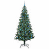 Vidaxl kunstmatig voorverlicht kerstboom groen 240 cm pvc en metaal