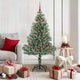 Vidaxx árbol de Navidad artificial nieve trenzado con luz LED 150 cm