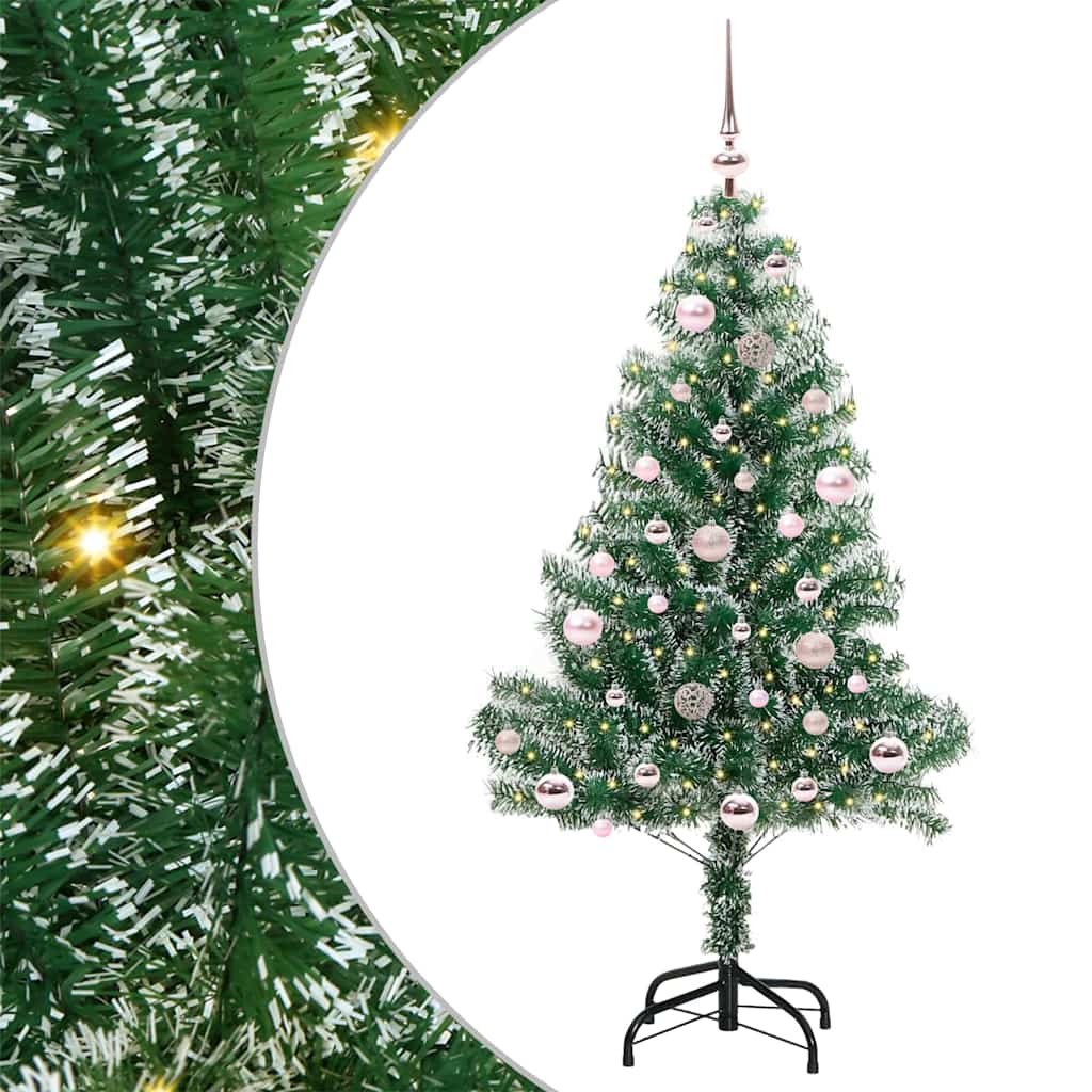 Vidaxx albero di Natale artificiale neve intrecciata con luce LED 150 cm