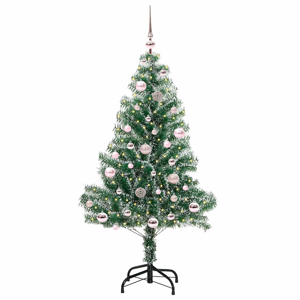 Vidaxx albero di Natale artificiale neve intrecciata con luce LED 150 cm