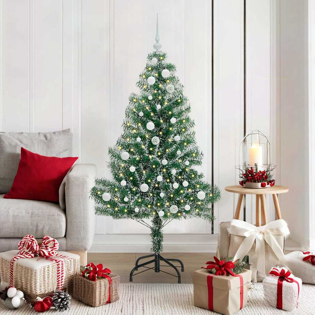 Vidaxx albero di Natale artificiale neve intrecciata con luce LED 150 cm