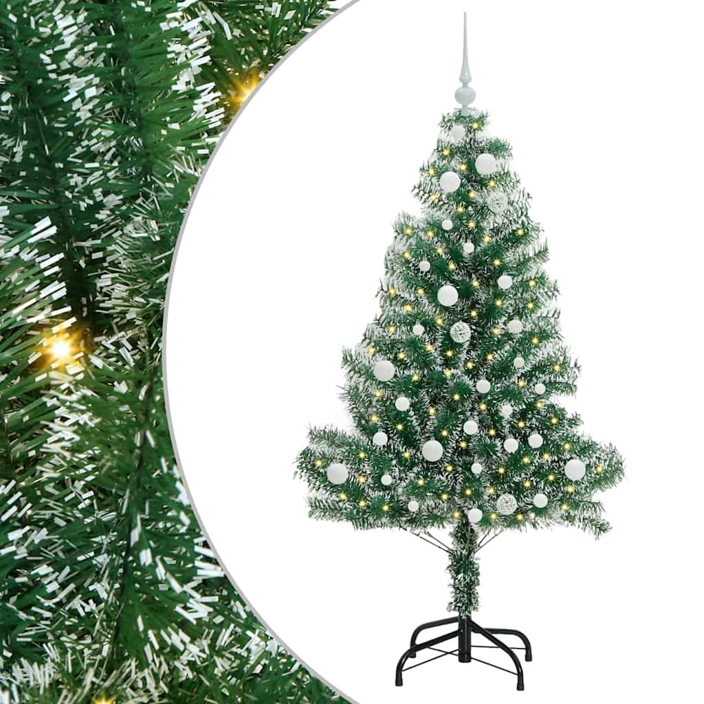 Vidaxx albero di Natale artificiale neve intrecciata con luce LED 150 cm