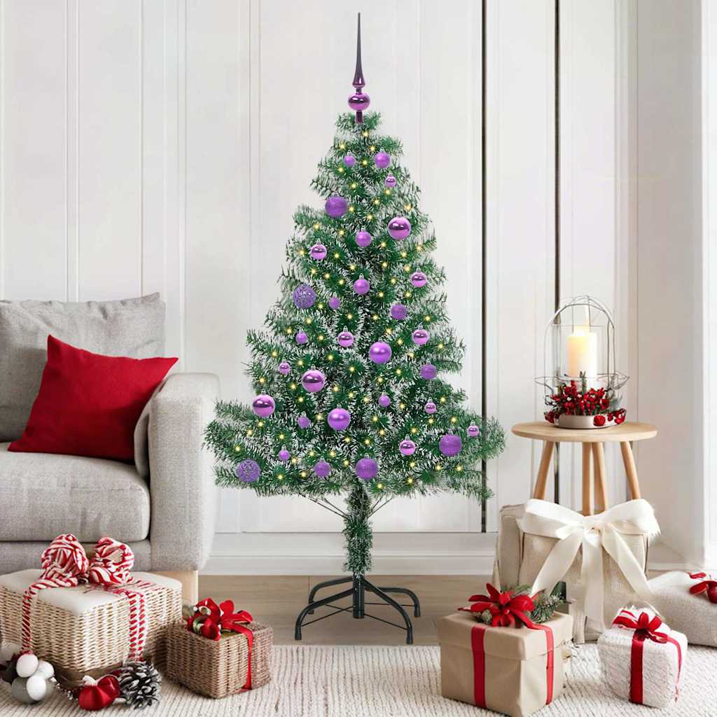 Vidaxx albero di Natale artificiale neve intrecciata con luce LED 150 cm