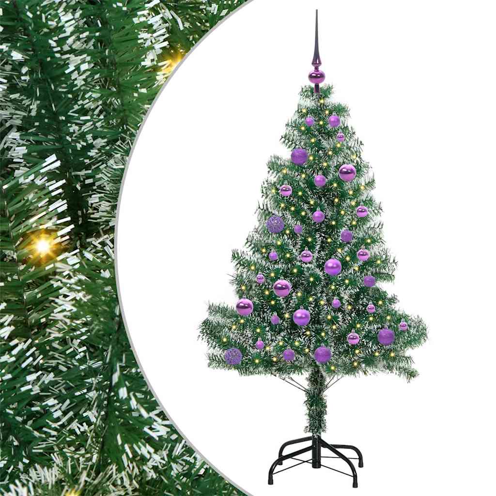 Vidaxx albero di Natale artificiale neve intrecciata con luce LED 150 cm
