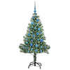 Vidaxx árbol de Navidad artificial nieve trenzado con luz LED 150 cm