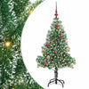 Vidaxl kunstmatige kerstboom sneeuw gevlochten met led licht 150 cm