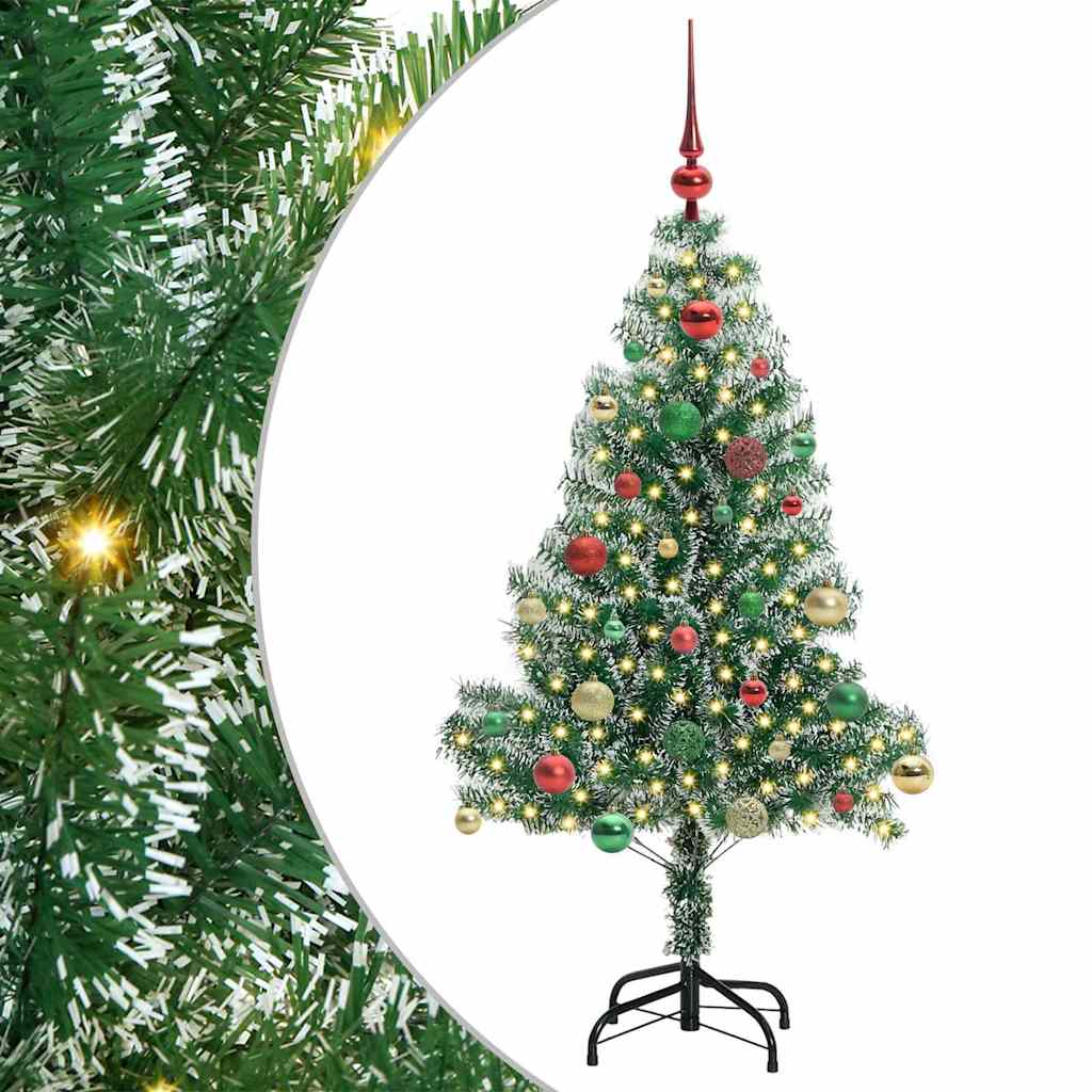 Vidaxx albero di Natale artificiale neve intrecciata con luce LED 150 cm