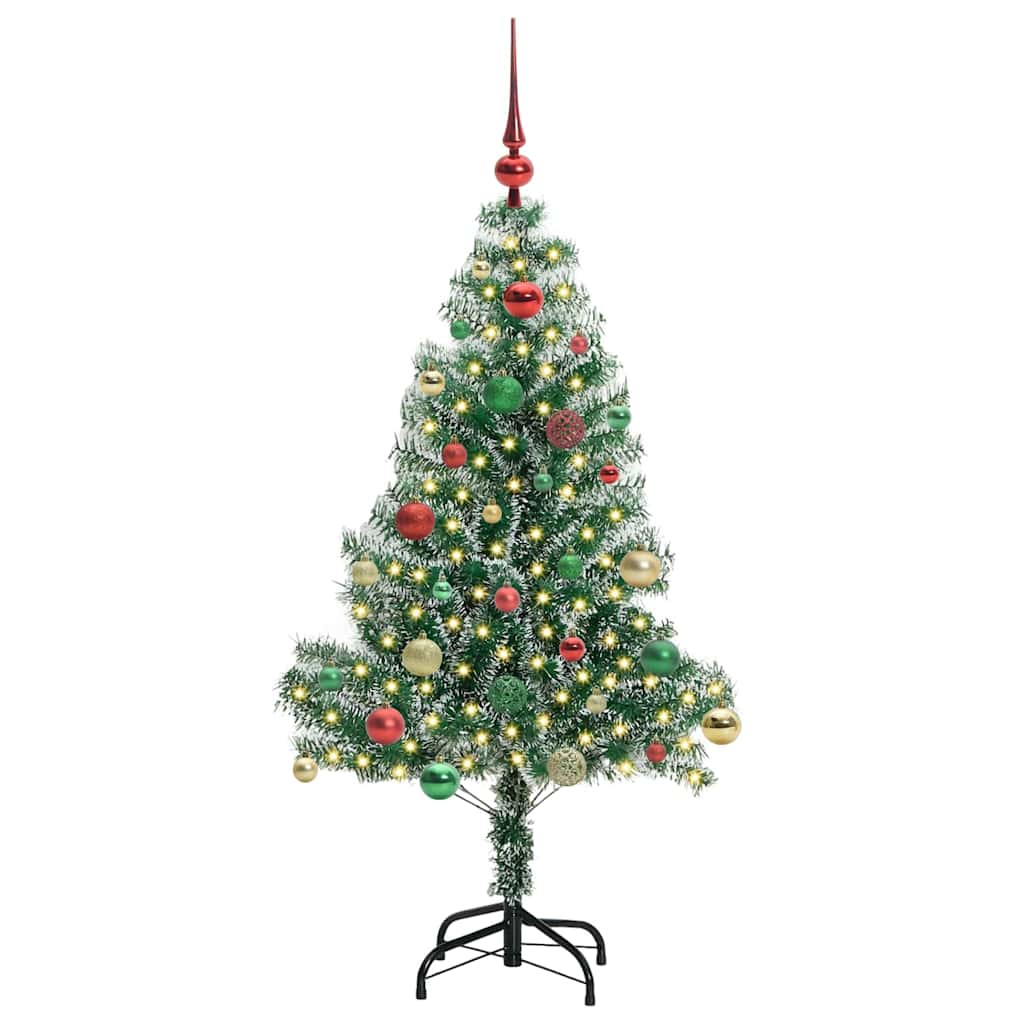 Vidaxx albero di Natale artificiale neve intrecciata con luce LED 150 cm