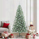 Vidaxx albero di Natale artificiale neve intrecciata con luce LED 210 cm
