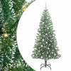 Vidaxl kunstmatige kerstboom sneeuw gevlochten met led licht 210 cm