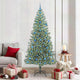 Vidaxx albero di Natale artificiale neve intrecciata con luce LED 210 cm