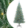 Vidaxx albero di Natale artificiale neve intrecciata con luce LED 210 cm