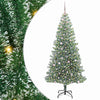 Vidaxl kunstmatige kerstboom sneeuw gevlochten met led licht 240 cm