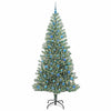 Vidaxl kunstmatige kerstboom sneeuw gevlochten met led licht 240 cm