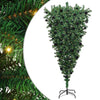 VidaXL Albero di Natale artificiale capovolto con palline verdi 210 cm in PVC