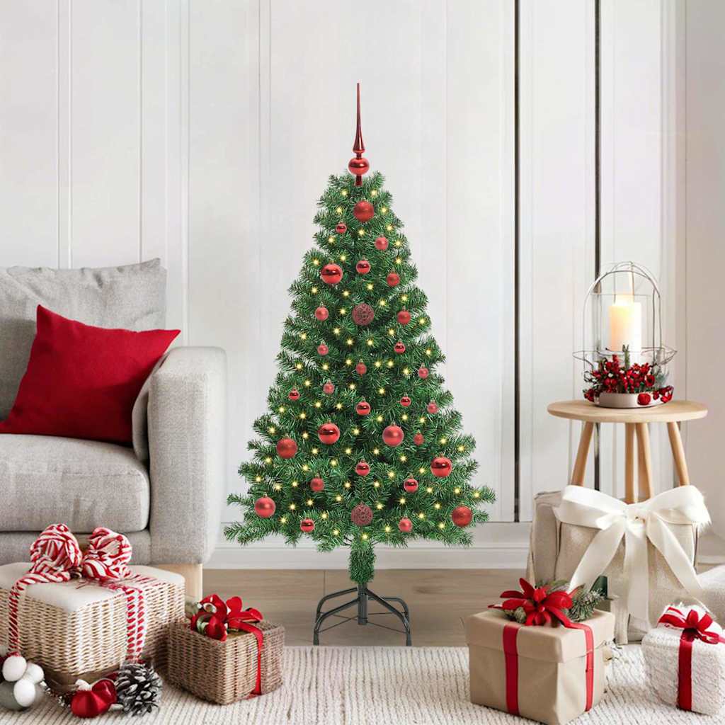 Vidaxx albero di Natale artificiale verde 120 cm in PVC e acciaio e plastica
