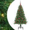Vidaxx albero di Natale artificiale verde 120 cm in PVC e acciaio e plastica