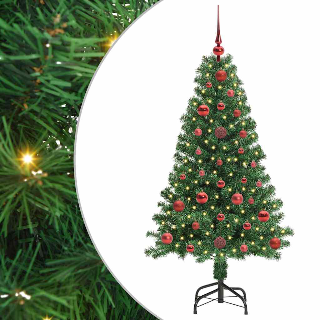 Vidaxx albero di Natale artificiale verde 120 cm in PVC e acciaio e plastica