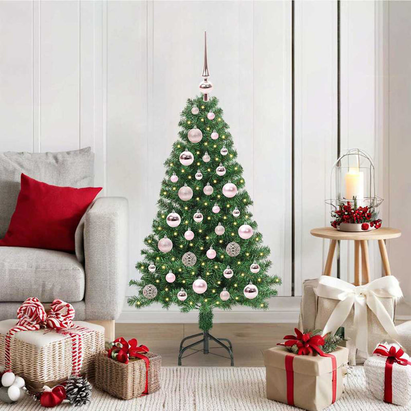 Vidaxx albero di Natale artificiale verde 120 cm in PVC e acciaio e plastica