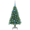 Vidaxl kunstkerstboom groen 120 cm pvc en staal en kunststof