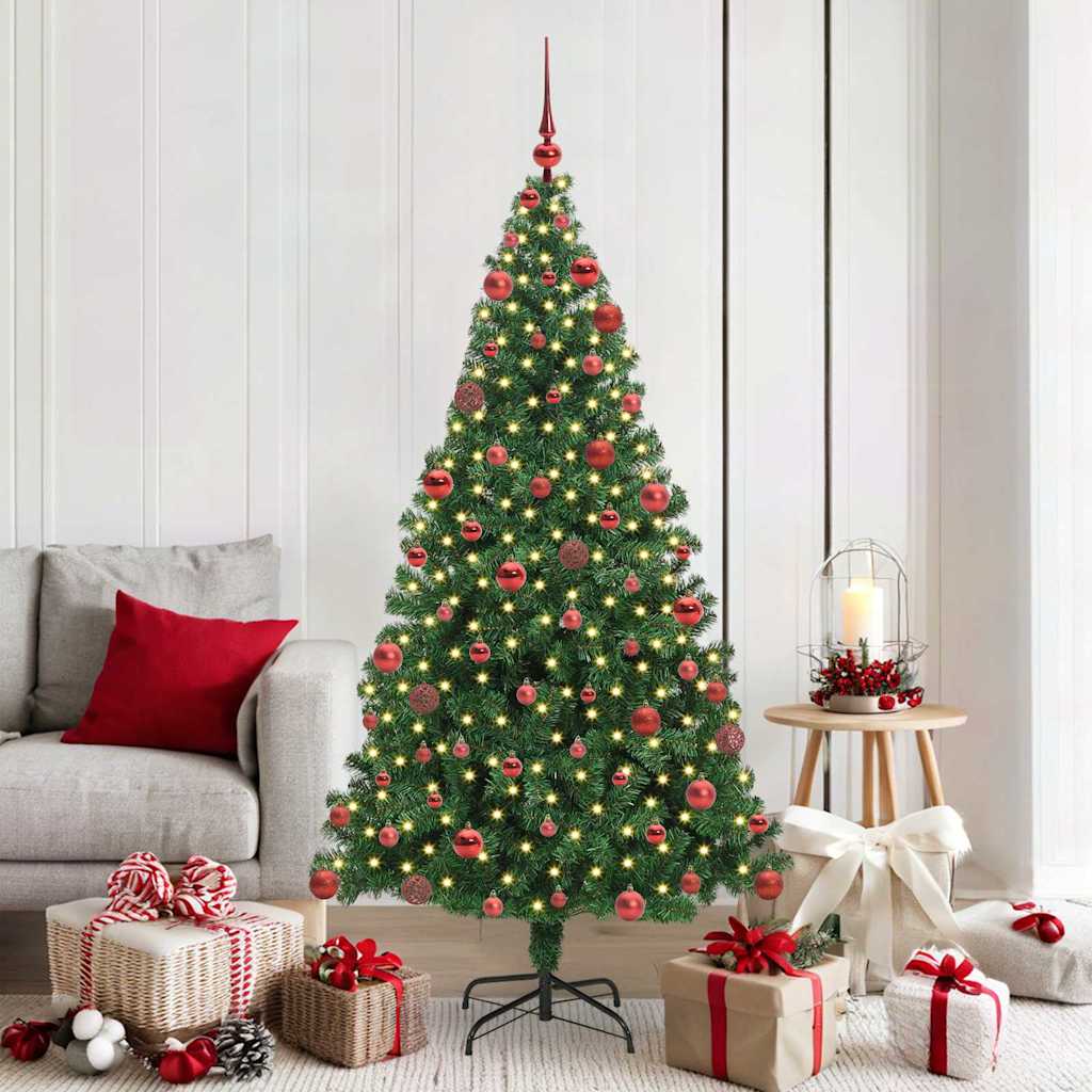 Vidaxx albero di Natale artificiale verde 180 cm in PVC e acciaio e plastica