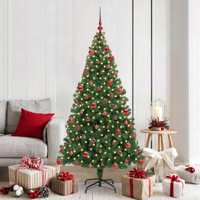 Vidaxl kunstkerstboom groen 180 cm pvc en staal en kunststof
