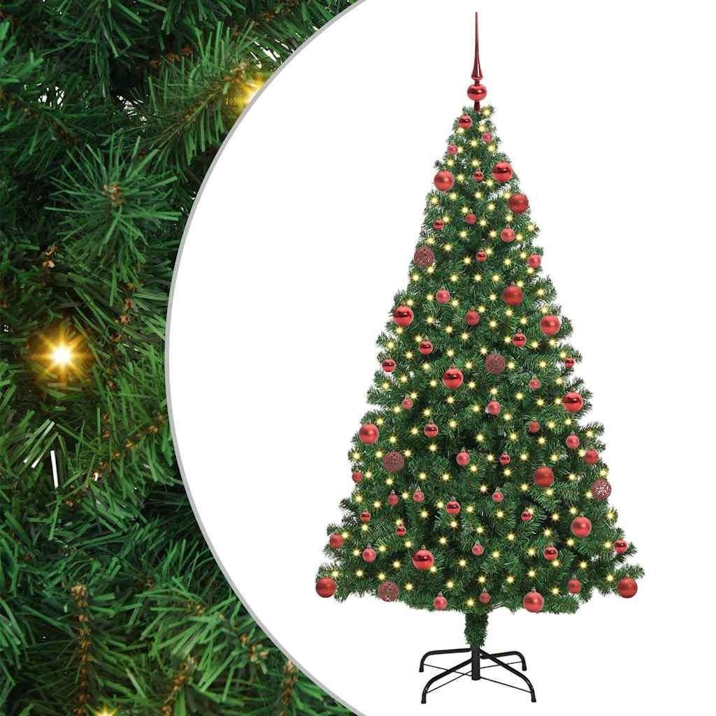 Vidaxx albero di Natale artificiale verde 180 cm in PVC e acciaio e plastica