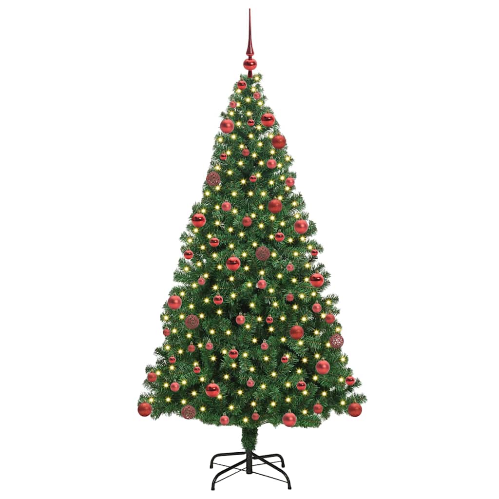 Vidaxx albero di Natale artificiale verde 180 cm in PVC e acciaio e plastica
