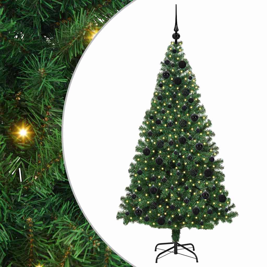 Vidaxx albero di Natale artificiale verde 180 cm in PVC e acciaio e plastica