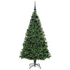 Vidaxl kunstkerstboom groen 180 cm pvc en staal en kunststof