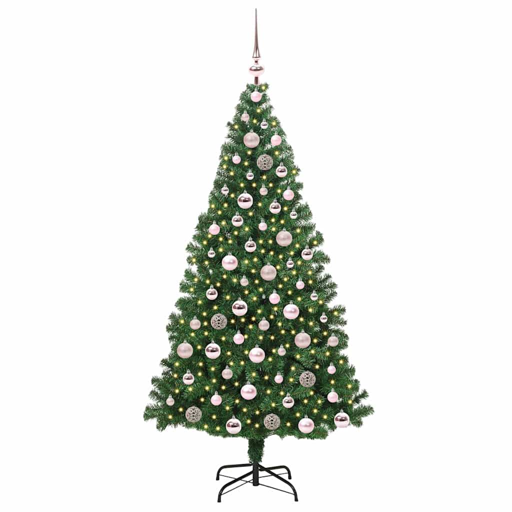 Vidaxx albero di Natale artificiale verde 180 cm in PVC e acciaio e plastica