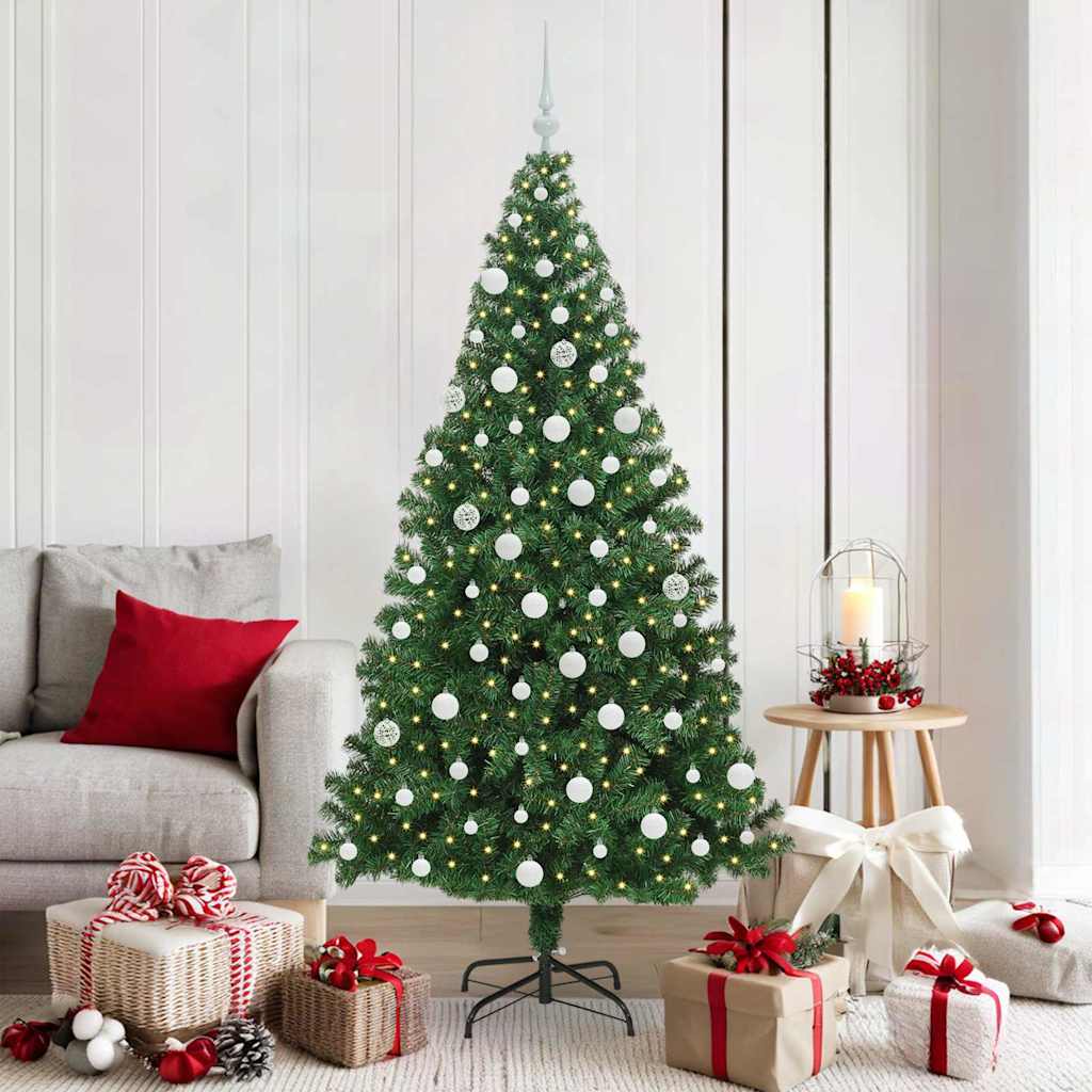 Vidaxx albero di Natale artificiale verde 180 cm in PVC e acciaio e plastica