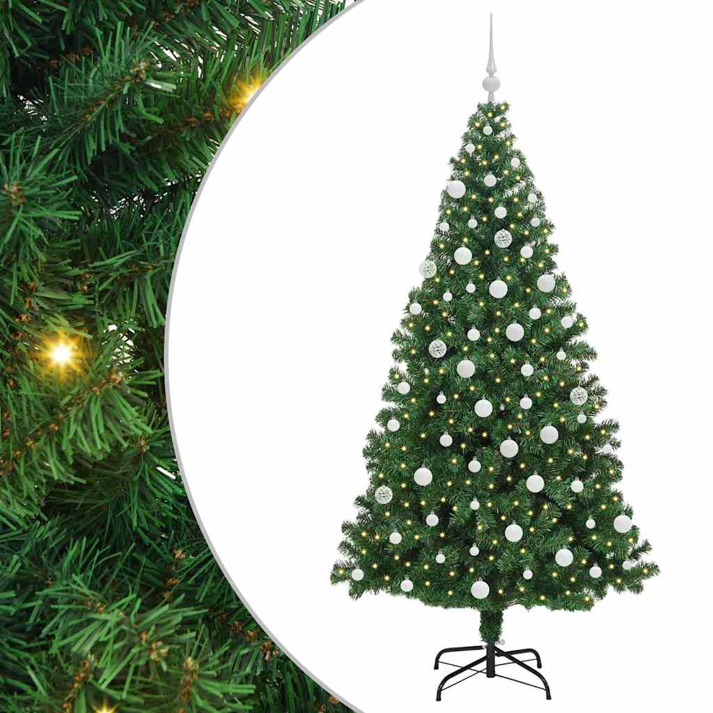 Vidaxx albero di Natale artificiale verde 180 cm in PVC e acciaio e plastica