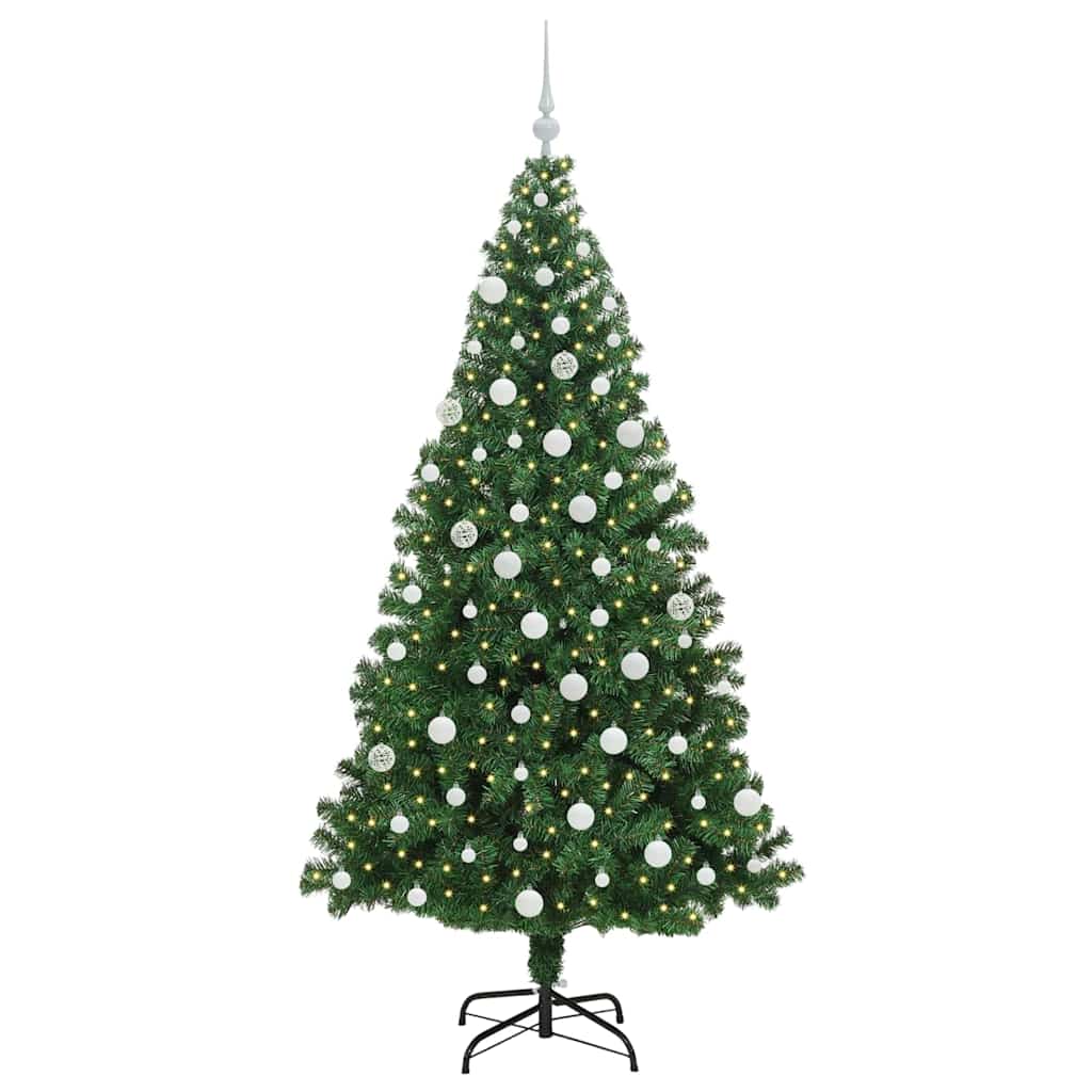 Vidaxx albero di Natale artificiale verde 180 cm in PVC e acciaio e plastica