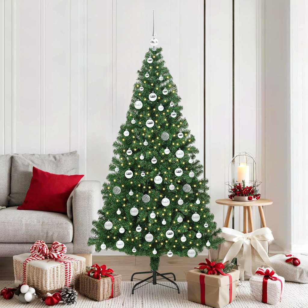 Vidaxx albero di Natale artificiale verde 180 cm in PVC e acciaio e plastica