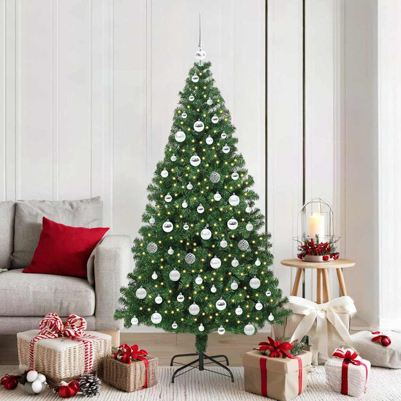 Vidaxx albero di Natale artificiale verde 180 cm in PVC e acciaio e plastica
