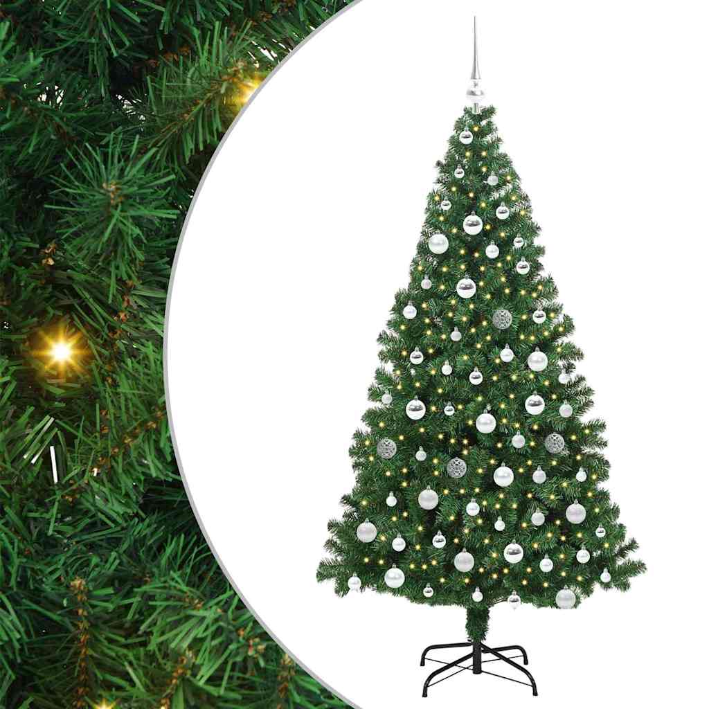 Vidaxx albero di Natale artificiale verde 180 cm in PVC e acciaio e plastica