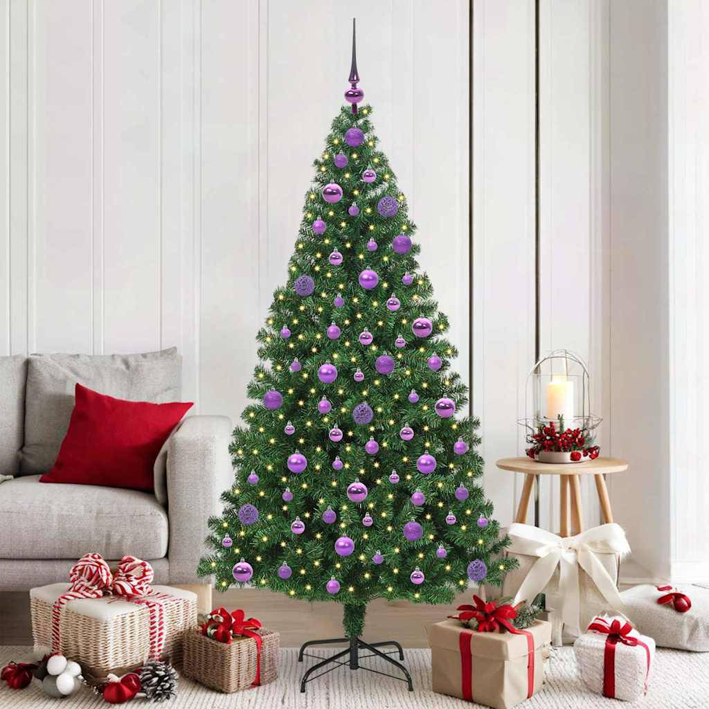 Vidaxx albero di Natale artificiale verde 180 cm in PVC e acciaio e plastica