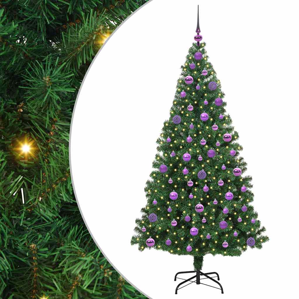 Vidaxx albero di Natale artificiale verde 180 cm in PVC e acciaio e plastica