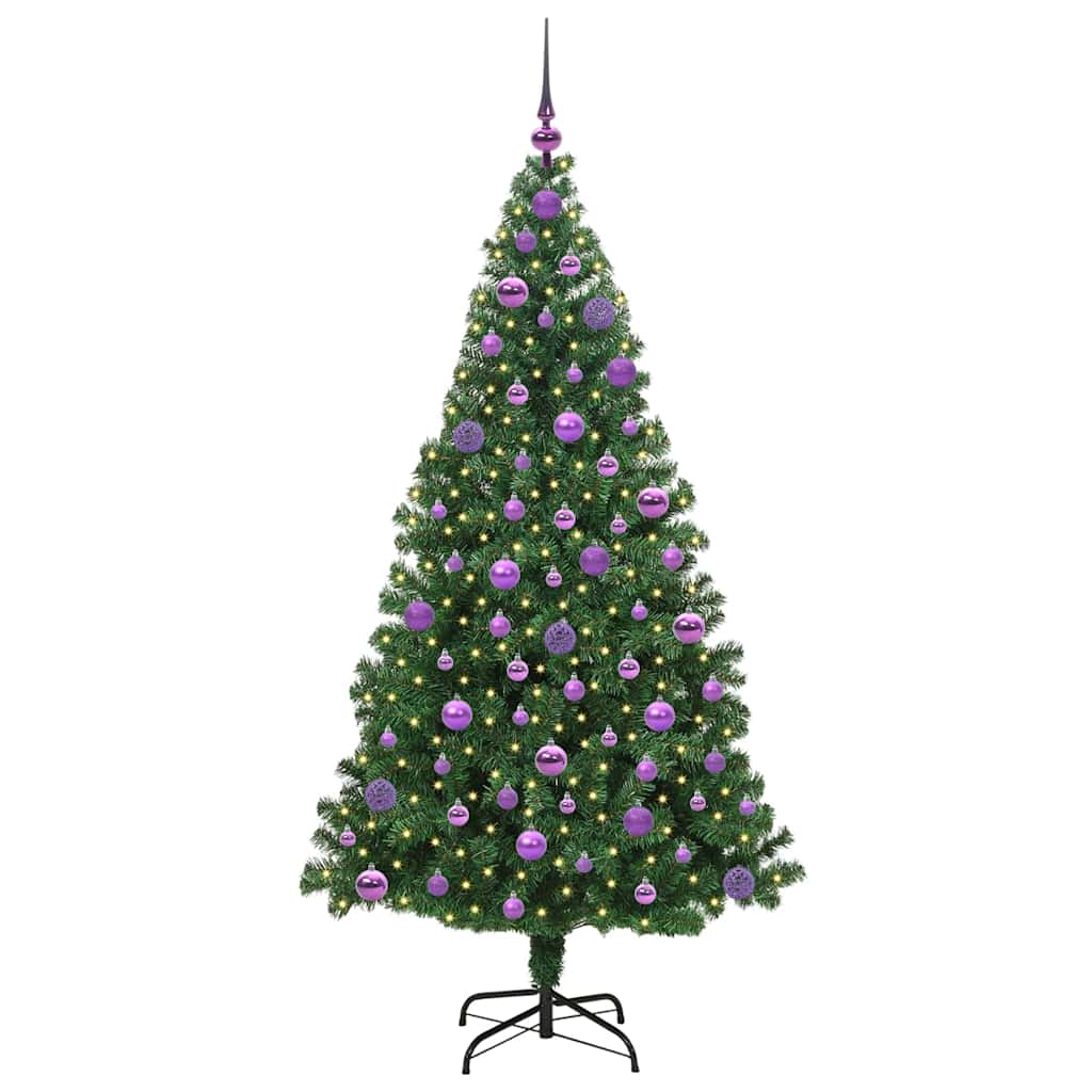 Vidaxx albero di Natale artificiale verde 180 cm in PVC e acciaio e plastica