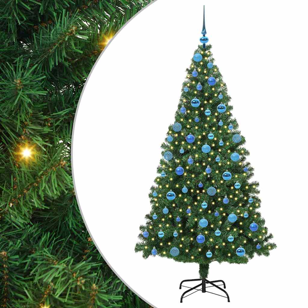 Vidaxx albero di Natale artificiale verde 180 cm in PVC e acciaio e plastica