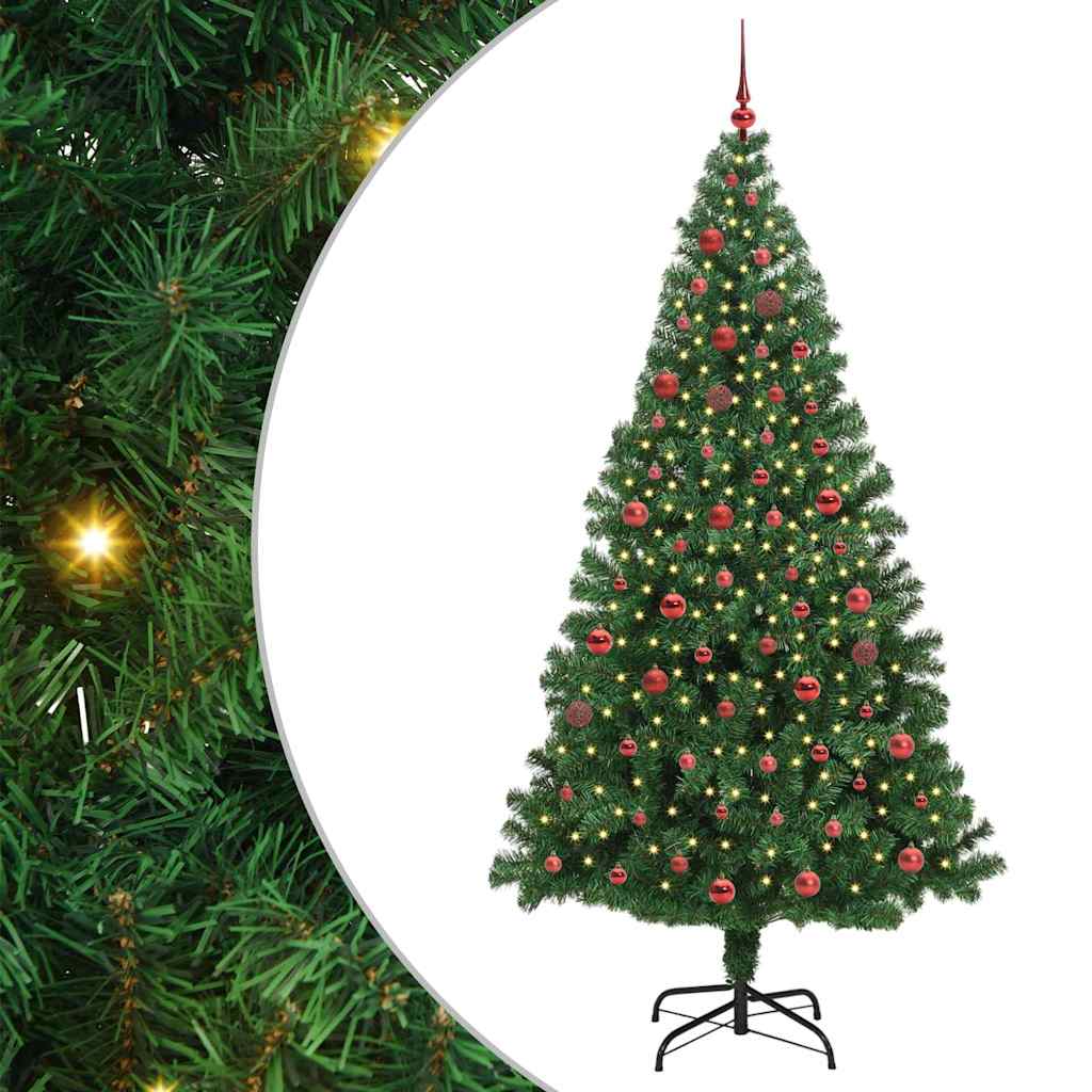 Vidaxx albero di Natale artificiale verde 210 cm PVC, acciaio e plastica