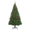 Vidaxl kunstkerstboom groen 210 cm pvc en staal en kunststof