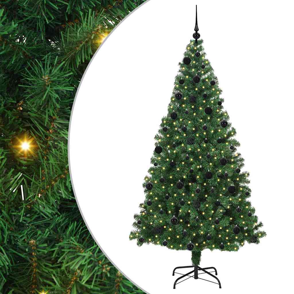 Vidaxx albero di Natale artificiale verde 210 cm PVC, acciaio e plastica