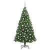Vidaxl kunstkerstboom groen 210 cm pvc en staal en kunststof