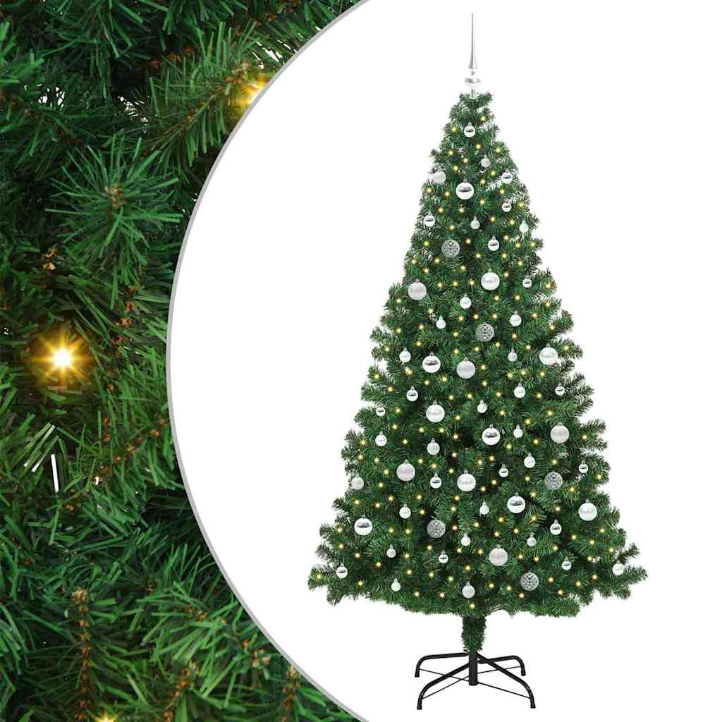 Vidaxx albero di Natale artificiale verde 210 cm PVC, acciaio e plastica