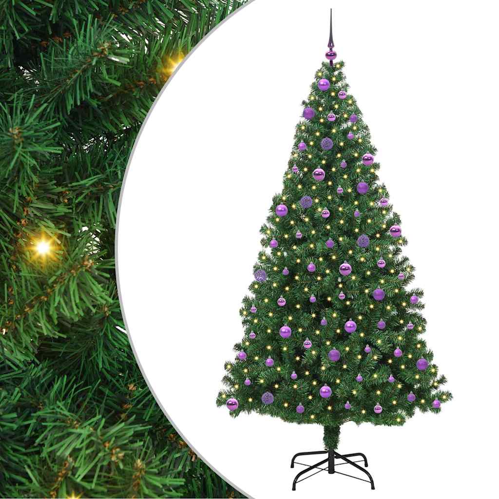 Vidaxx albero di Natale artificiale verde 210 cm PVC, acciaio e plastica